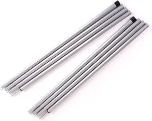 DOITOOL 2m Tall Tent Poles for Tarp Heavy Duty 2pcs Set Camping Tent Supporting Rods Segmented Iron Construction for Outdoor Sports