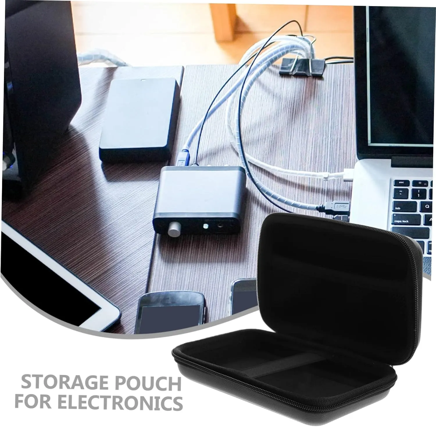 DOITOOL 3pcs Travel Cable Accessories Bag Sturdy Electronic Storage Pouch for Electronics Compact Size Portable Cable Organizer Zipper Fashionable Look