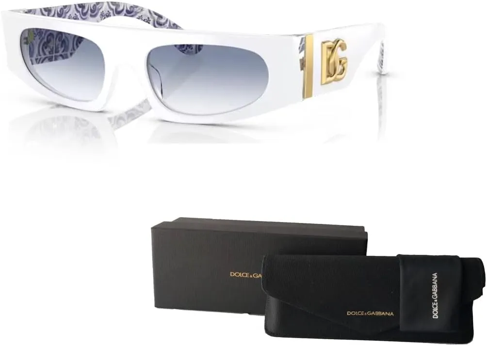 Dolce & Gabbana DG4411 Rectangular Sunglasses for Women   BUNDLE With Designer iWear Eyewear Kit