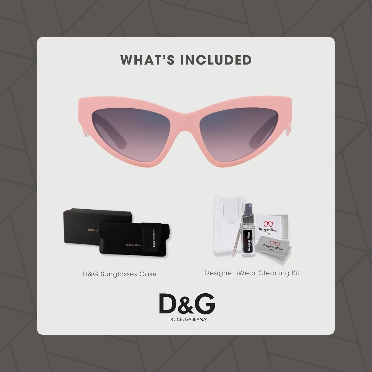 Dolce & Gabbana DG4439 Cateye Sunglasses for Women   BUNDLE With Designer iWear Eyewear Kit