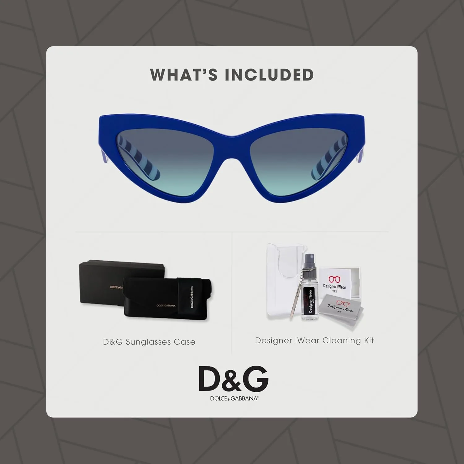 Dolce & Gabbana DG4439 Cateye Sunglasses for Women   BUNDLE With Designer iWear Eyewear Kit