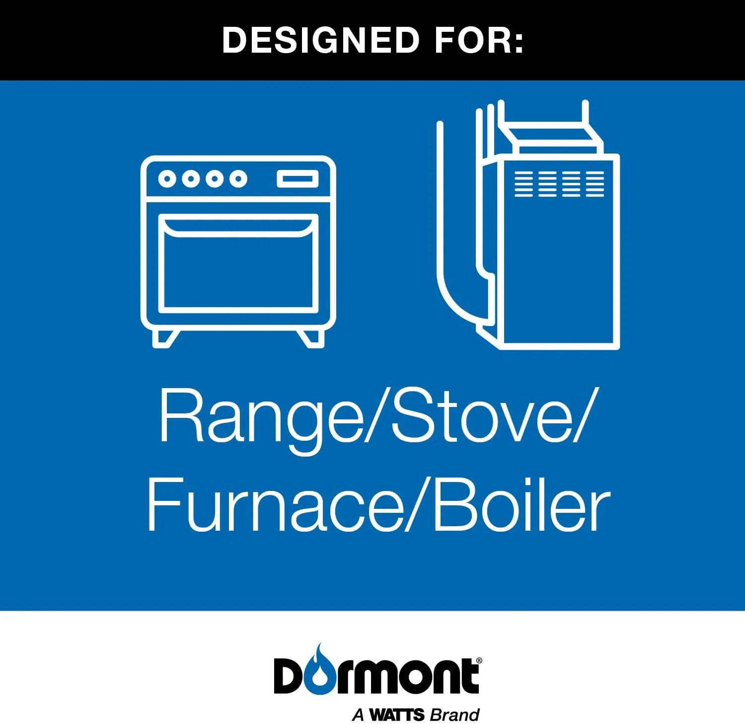 Dormont SafetyShield Stainless Steel Standard Gas Connector Kit - Bag Included, 5/8" OD x 1/2" ID x 60" L, No-Neck Design, Excess Flow Valve and Thermal Shutoff