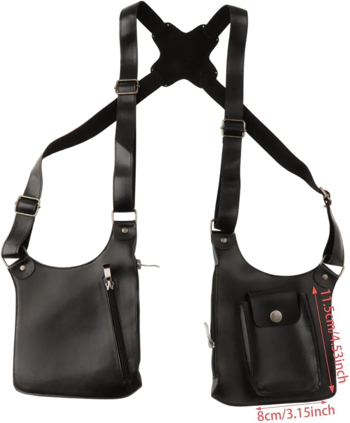 Double Shoulder Armpit Bag Underarm Bag for Running Cosplay Role Playing Outdoor