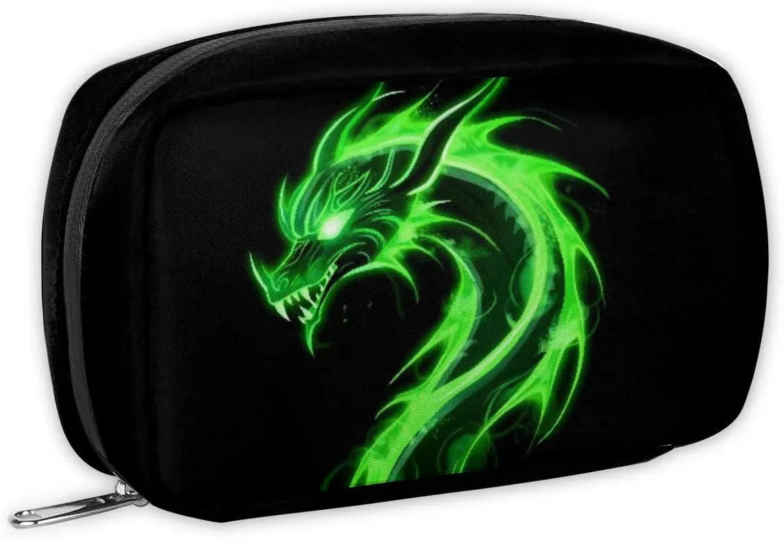 Dragon Travel Toiletry Bag for Kids, Cute Small Makeup Pouch for Boys Girls, Waterproof Wash Bag Cosmetic Weekender Bag Toddler Traveling Toiletries