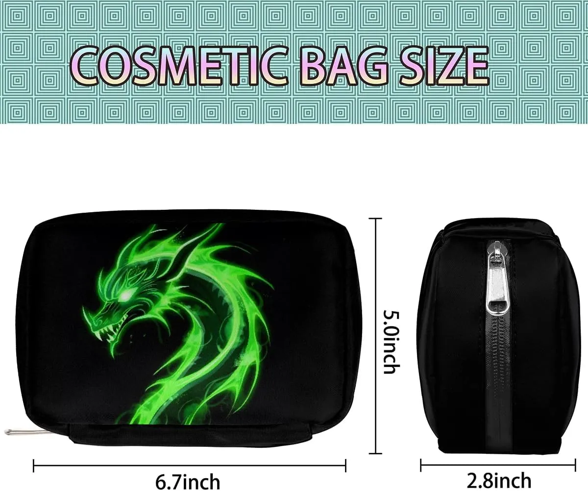 Dragon Travel Toiletry Bag for Kids, Cute Small Makeup Pouch for Boys Girls, Waterproof Wash Bag Cosmetic Weekender Bag Toddler Traveling Toiletries