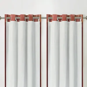 DriftAway 100% Blackout Curtain Liners for Bedroom Noice Reducing Thermal Insulated Liners for Living Room with 18 Pcs Rings 2 Panels Set for 63 Inch Long Curtains Each 50" W x 58" L Off White