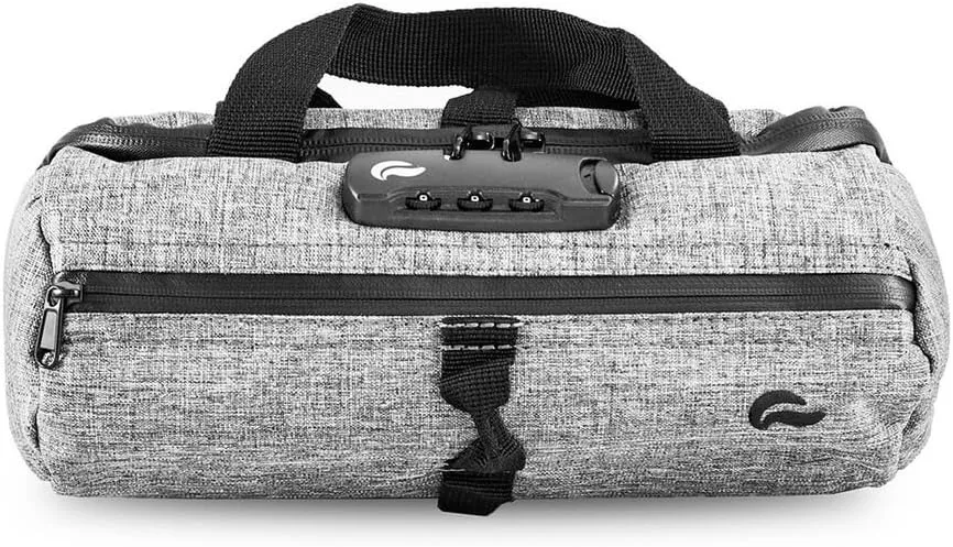Duffle bag Small 10"- Smell Proof - With combo lock - with SK9 Premium odorless Technology (Gray)