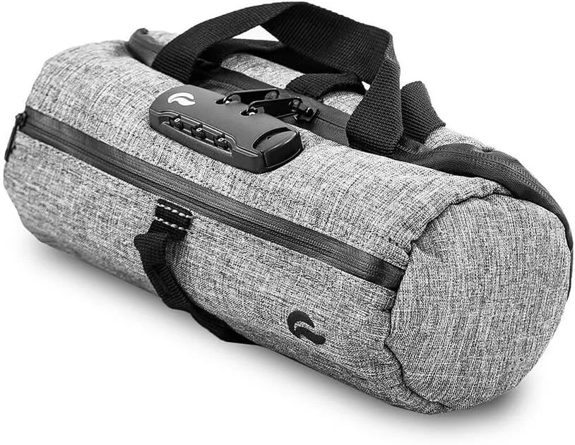 Duffle bag Small 10"- Smell Proof - With combo lock - with SK9 Premium odorless Technology (Gray)