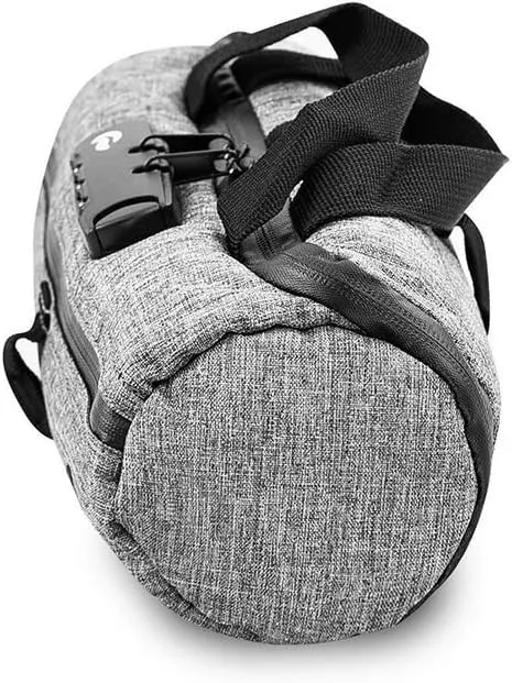 Duffle bag Small 10"- Smell Proof - With combo lock - with SK9 Premium odorless Technology (Gray)