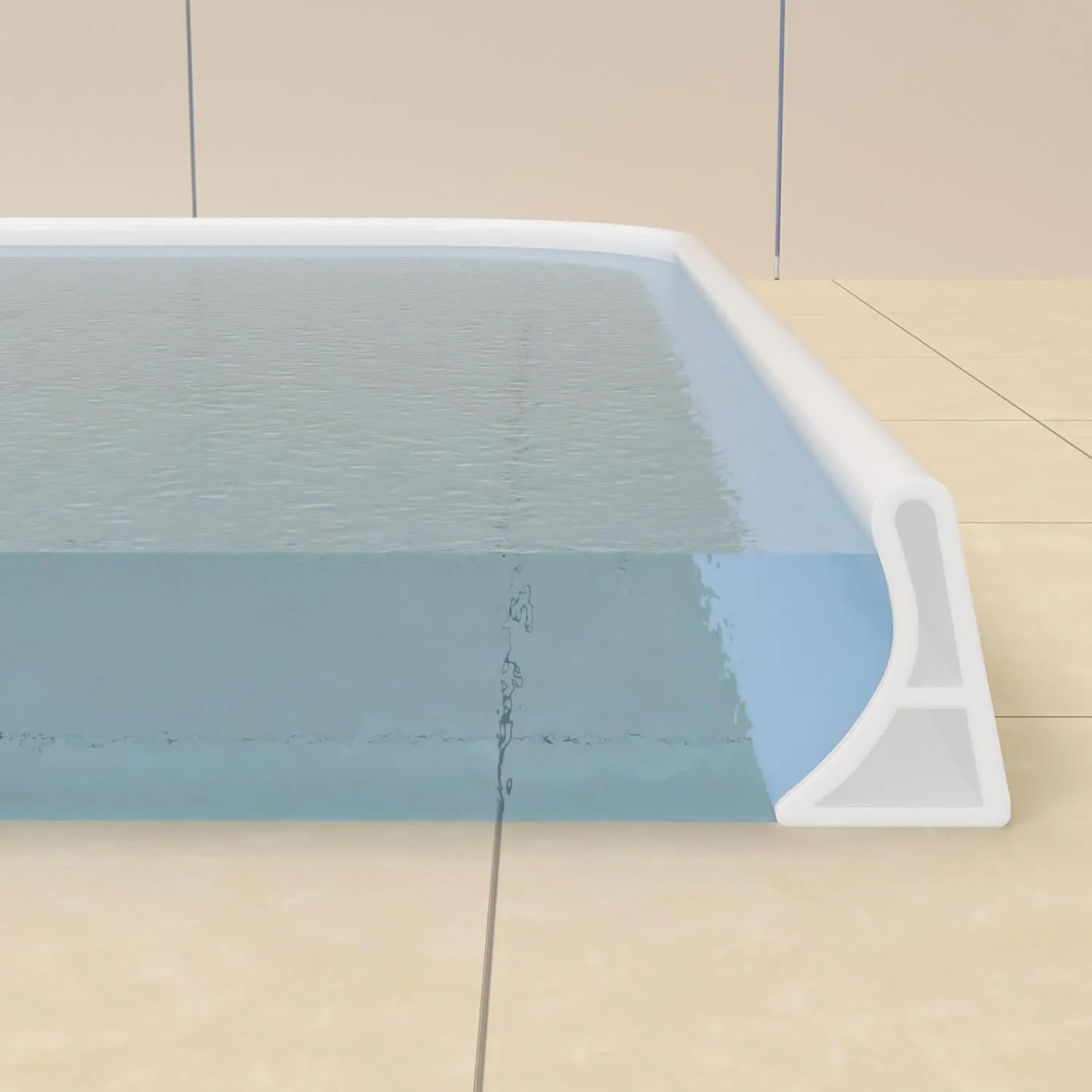 Duzzy 67 Inch Collapsible Shower Threshold Water Dam, Shower Dam Strip Water Stopper, Ideal for Wheelchair Accessible, Suitable for ADA Handicap Showers Bathroom