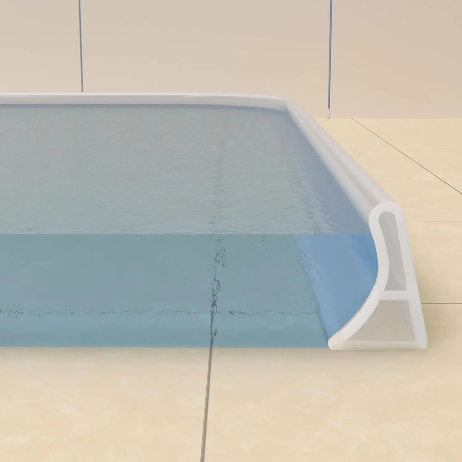 Duzzy 67 Inch Collapsible Shower Threshold Water Dam, Shower Dam Strip Water Stopper, Ideal for Wheelchair Accessible, Suitable for ADA Handicap Showers Bathroom