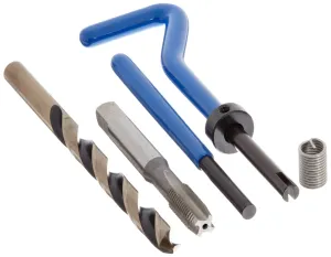 E-Z Lok SK30415 Helical Threaded Insert Kit, 304 Stainless Steel, #6-40 Thread Size, 0.207" Installed Length (Pack of 10)