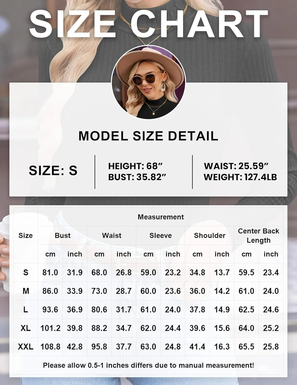 Ekouaer Women's Mock Turtleneck Long Sleeve Shirts Ribbed Knit Lightweight Pullover Sweater Stretch Fitted Thermal Top