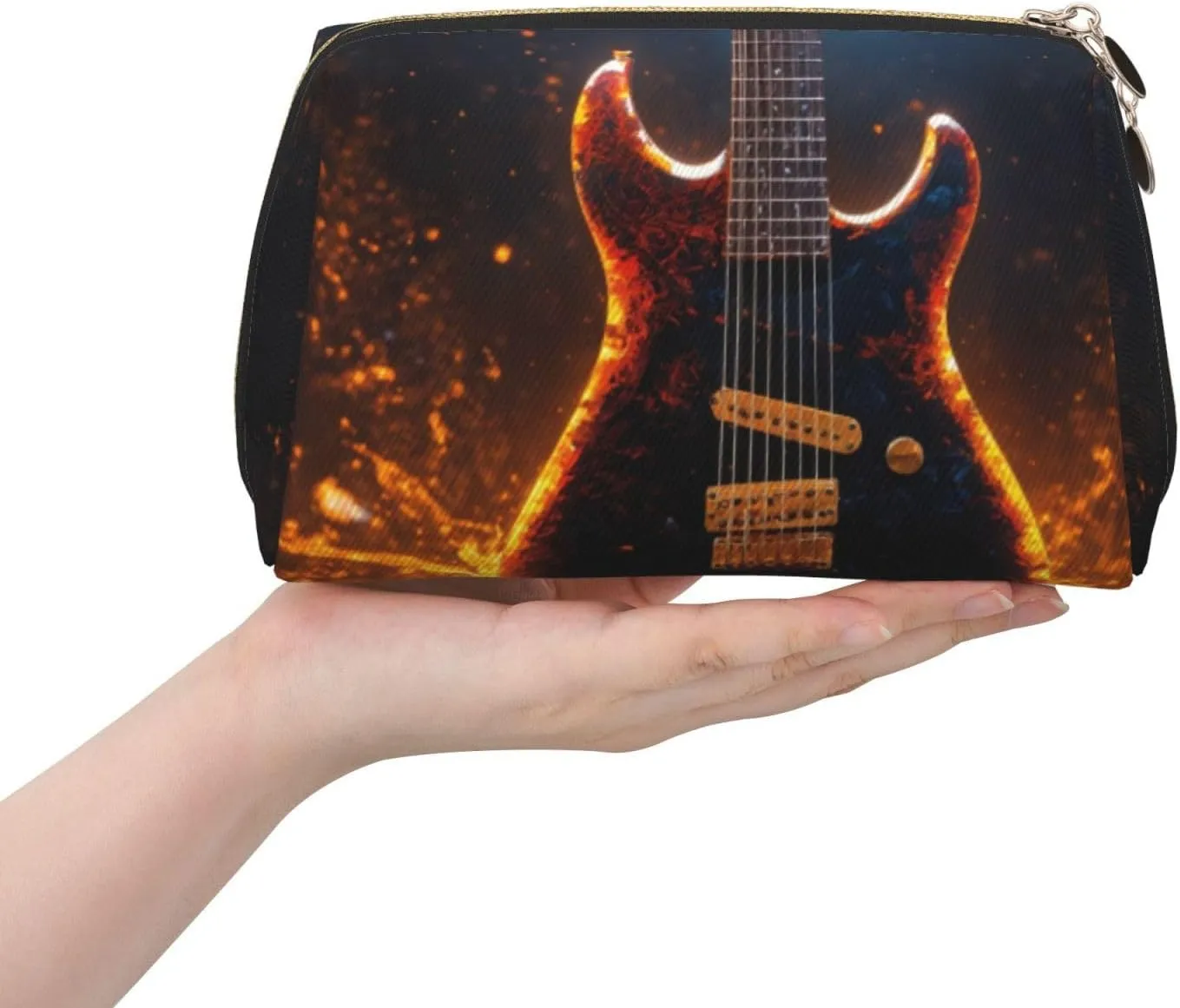 Electric Guitar Travel-Ready Toiletry Bag, Compact Makeup Organizer For Women