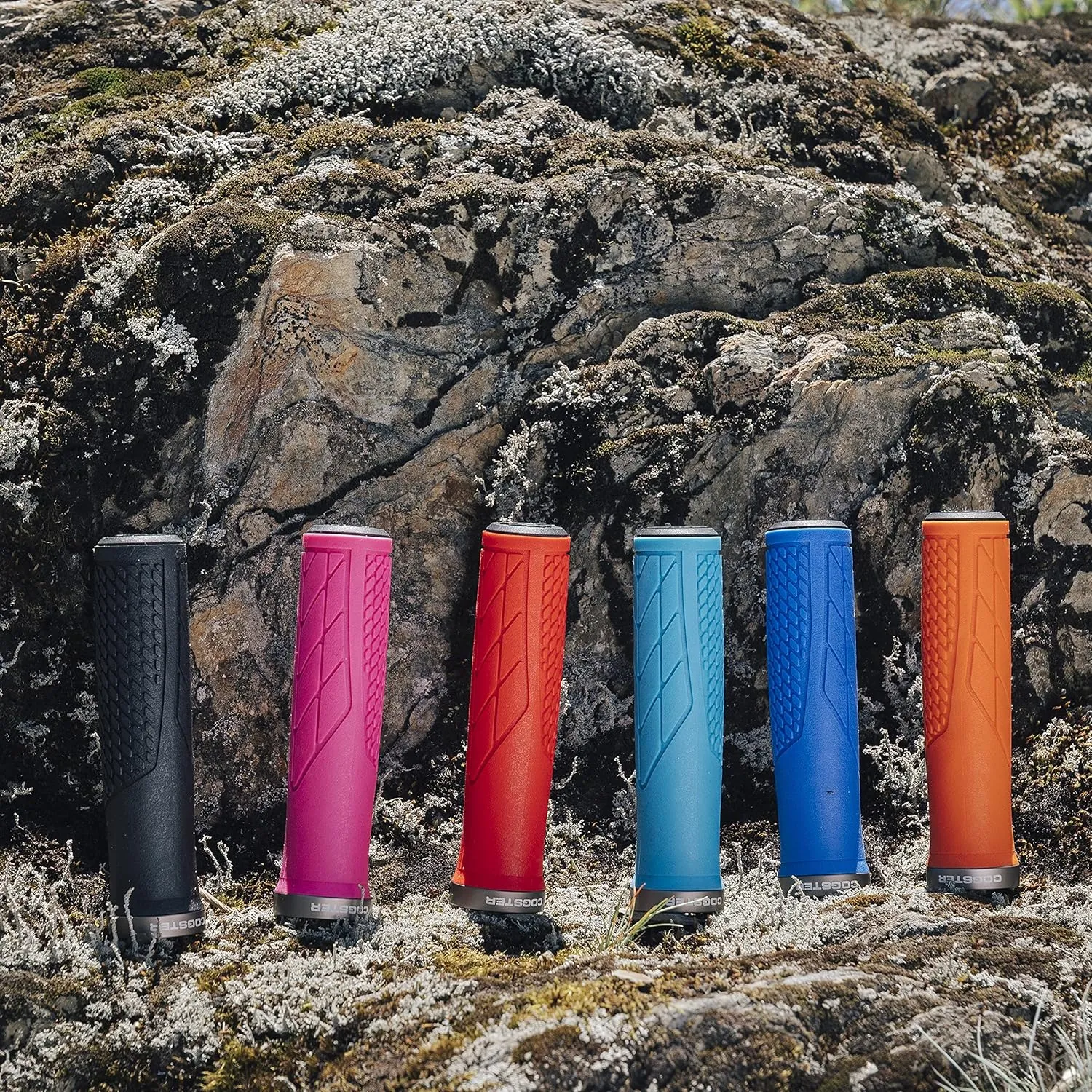 Elega Bike Handlebar Lock-on Grips, Lightweight Rubber Grips for XC, MTB, BMX Bikes