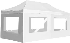 Elegant Folding Party Tent for Outdoor Gatherings, Sunshade Shelter, Easy to Install and Transport, White, 19.7'x9.8'