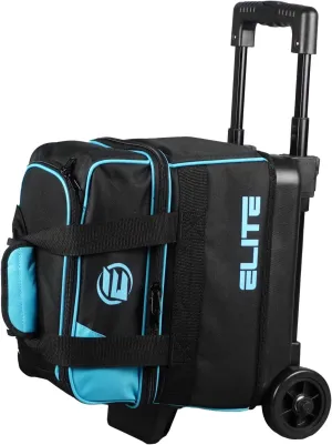 ELITE Basic Single Roller Bowling Ball Bag | Multiple Colors | Fits Up to Size 10.5 Shoes | Compact Design | Bowling Bags With Wheels