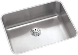 Elkay ELUHAD211545PD Lustertone Classic Single Bowl Undermount Stainless Steel ADA Sink with Perfect Drain