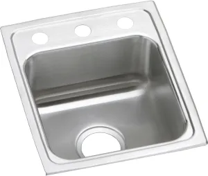 Elkay LRAD1517553 Sink, 5.50 x 17.50 x 15.00, Satin