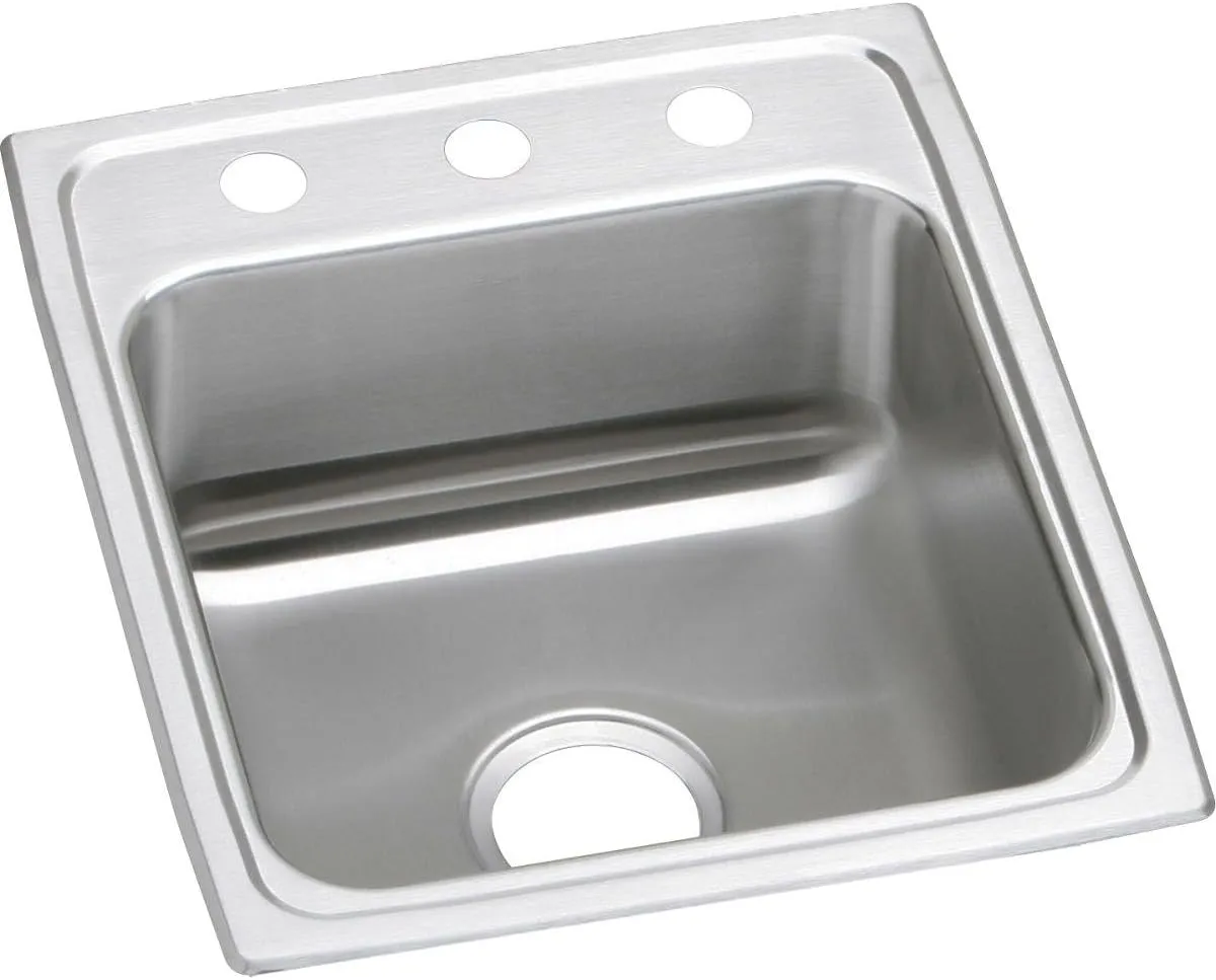 Elkay Lustertone Classic LRAD1720552 Single Bowl Drop-In Stainless Steel ADA Sink