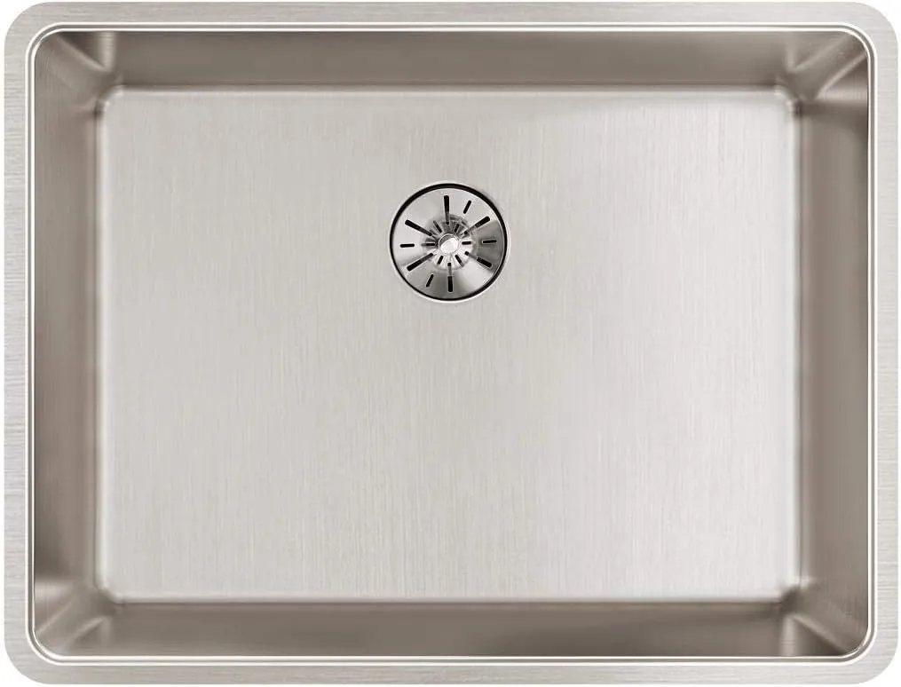 Elkay Lustertone Iconix ELUHH2115TPD Single Bowl Undermount Stainless Steel Sink with Perfect Drain