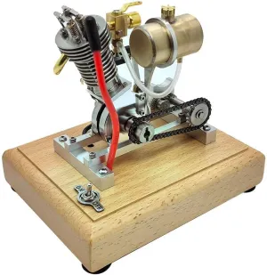 Engine Model Kit That Works, Mini Single-Cylinder Four-Stroke Engine Model for Motorcycles, Physics Science Experiment for Adult