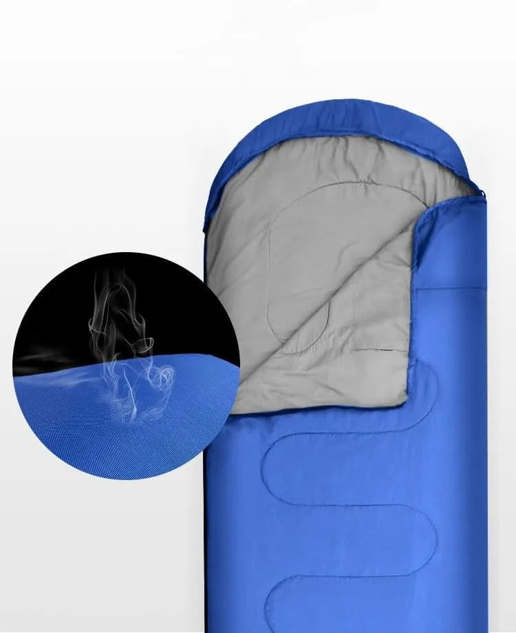 Envelope Hooded Sleeping Bag Outdoor Camping Adult Thickened Hollow Cotton Sleeping Bag