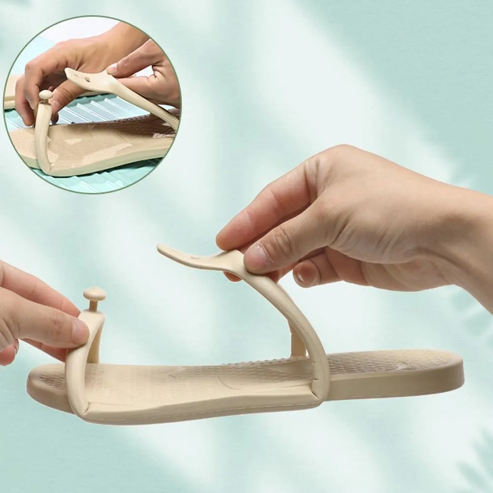 Epsion Shower Shoes Quick Dry Non-Slip Bathroom Slippers for Men Women Dorm Home Slides Travel Portable Folding Slippers