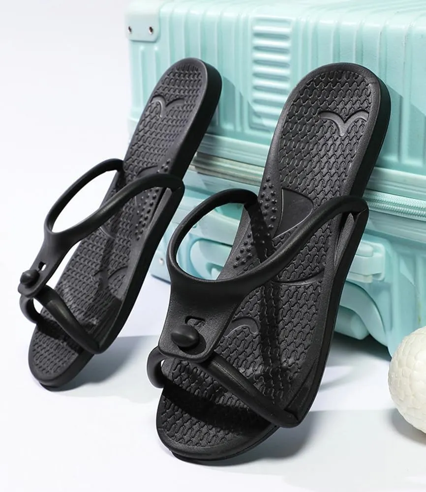 Epsion Shower Shoes Quick Dry Non-Slip Bathroom Slippers for Men Women Dorm Home Slides Travel Portable Folding Slippers