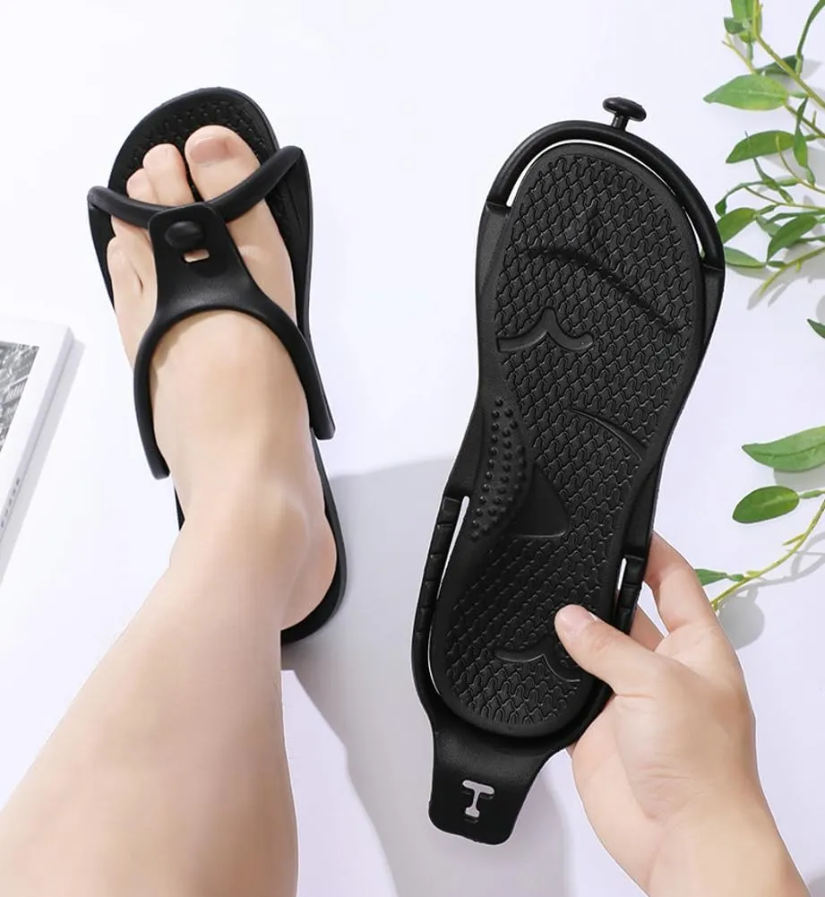 Epsion Shower Shoes Quick Dry Non-Slip Bathroom Slippers for Men Women Dorm Home Slides Travel Portable Folding Slippers