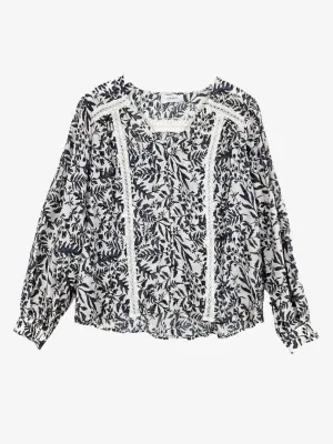 Esmaee Lightweight Fern Leaf Blouse Size M