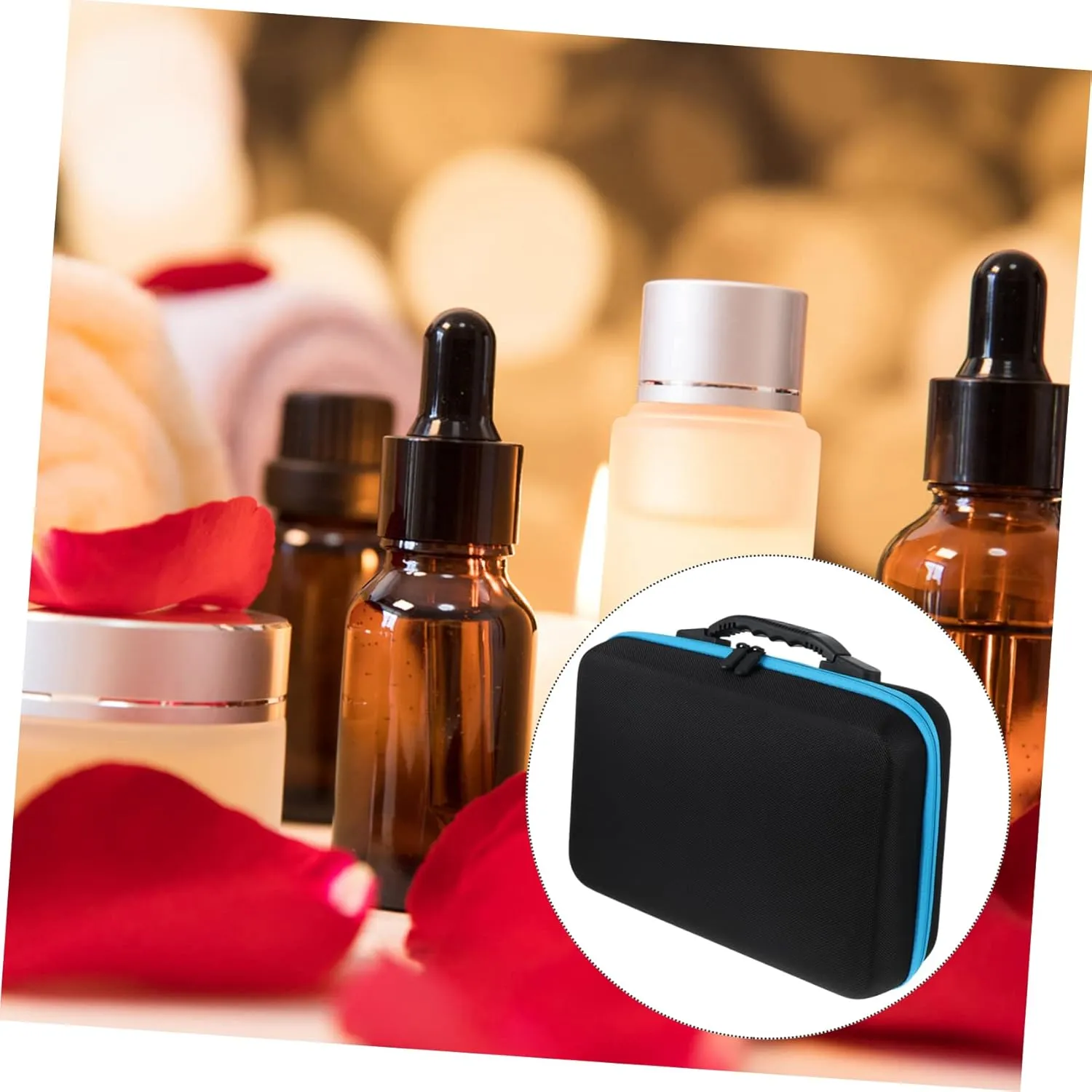 Essential Oil Storage Pouch Slot Organizer Lightweight Compact Case Holder for Oils Travel-friendly