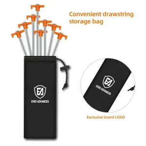 EVER ADVANCED 12PCS Tent Stakes Heavy Duty Camping Stakes