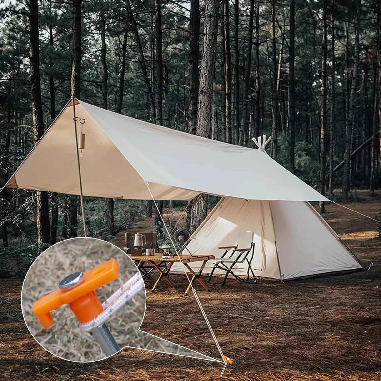 EVER ADVANCED 12PCS Tent Stakes Heavy Duty Camping Stakes