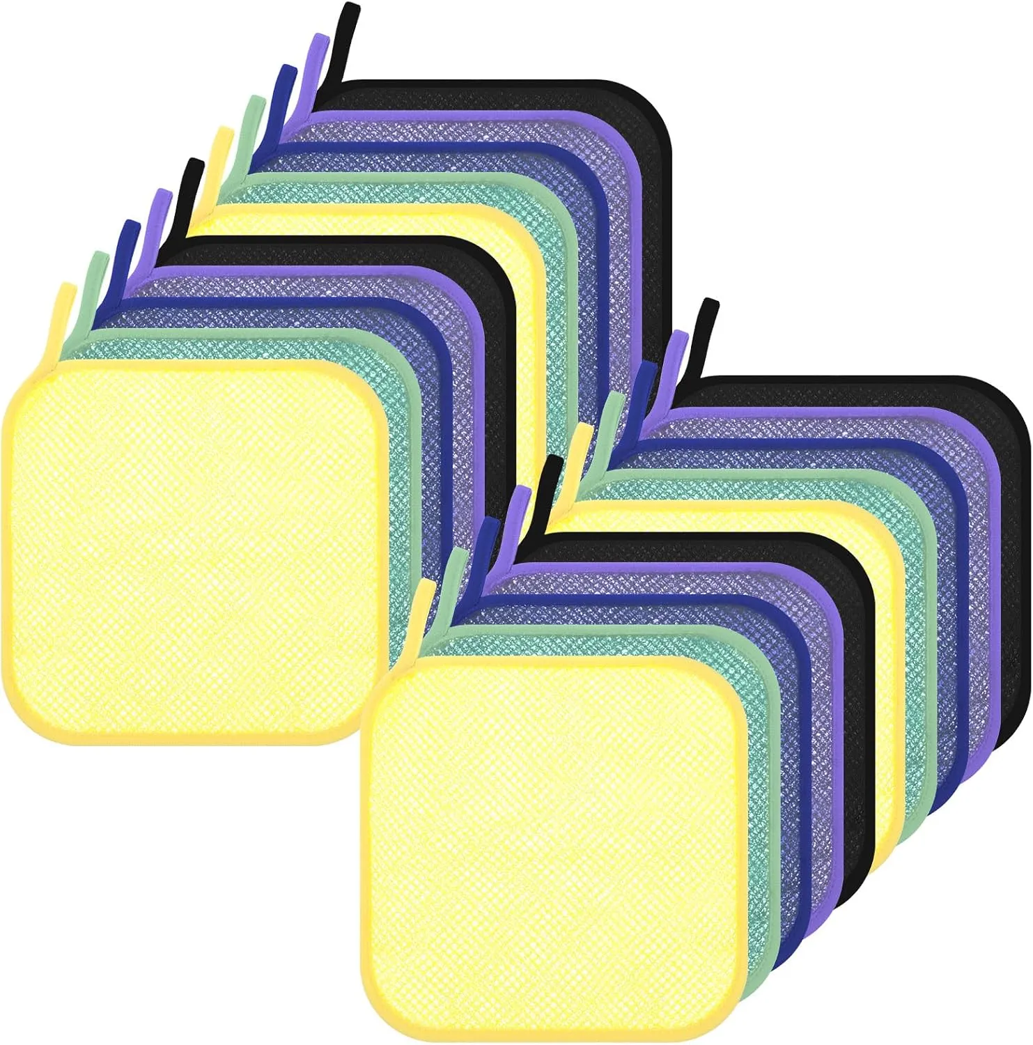 Exfoliating Washcloths 20 Pack Double Sided Wash Cloth Face Soft Weave Body Scrub Cloths Multicolor Exfoliating Towel for Shower Facial Dead Showering Massage Travel Men Women 7.87 x 7.87 Inch