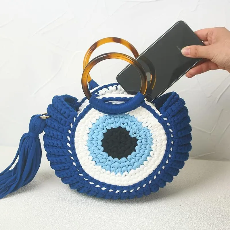 Fashion Top Handle for Women, Trendy Straw Handbag Hobo Purse Handwoven Casual Designer Rattan Bag Vacation Beach Bag