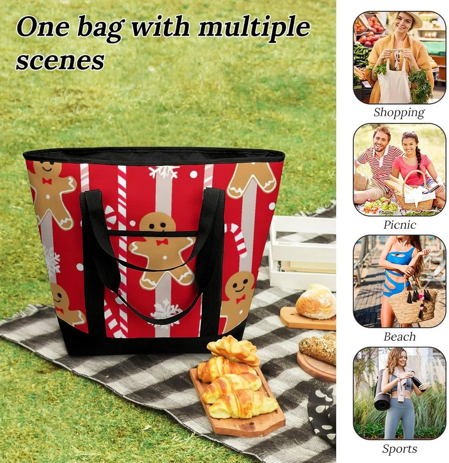 Fashionable Commuter Tote Bag Large Insulated Work Handbag