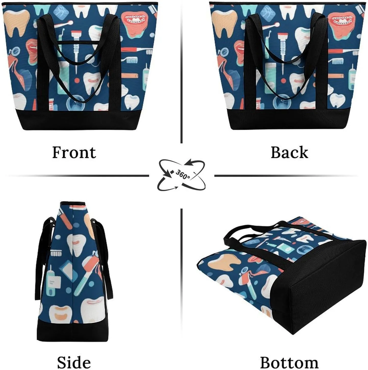 Fashionable Commuter Tote Bag Large Insulated Work Handbag