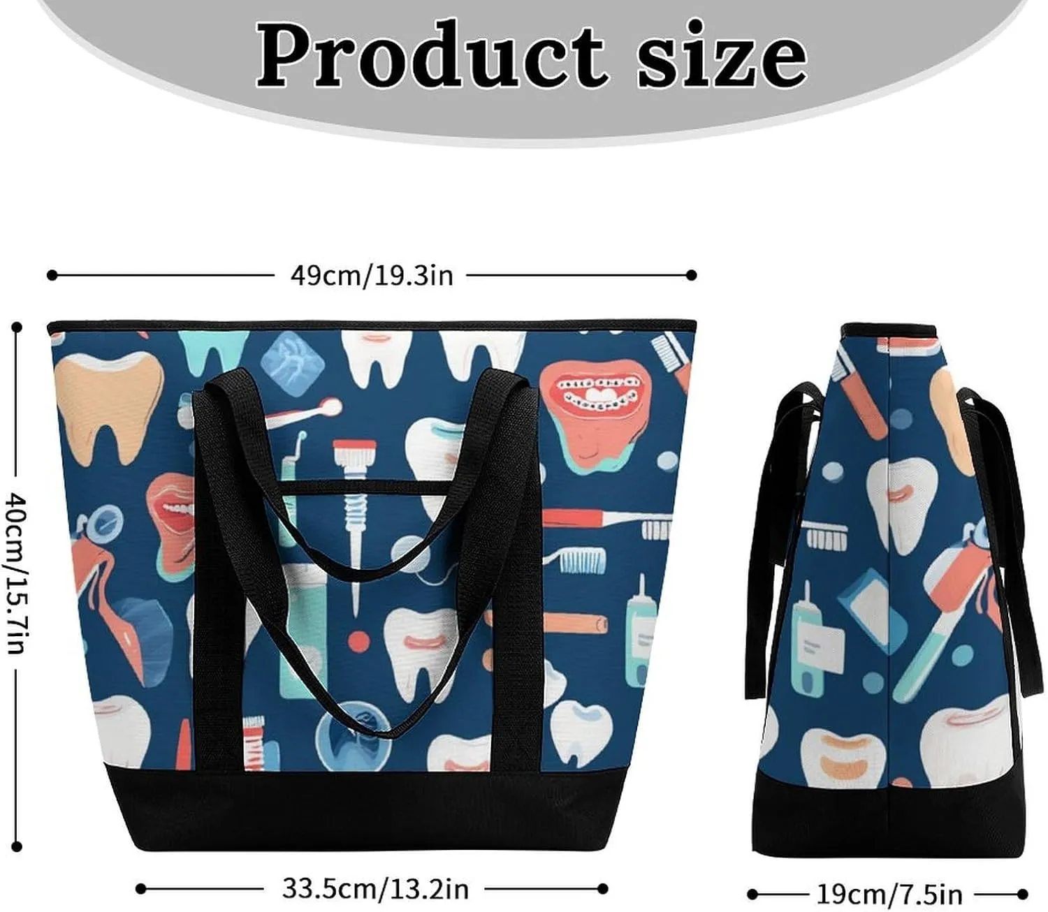 Fashionable Commuter Tote Bag Large Insulated Work Handbag