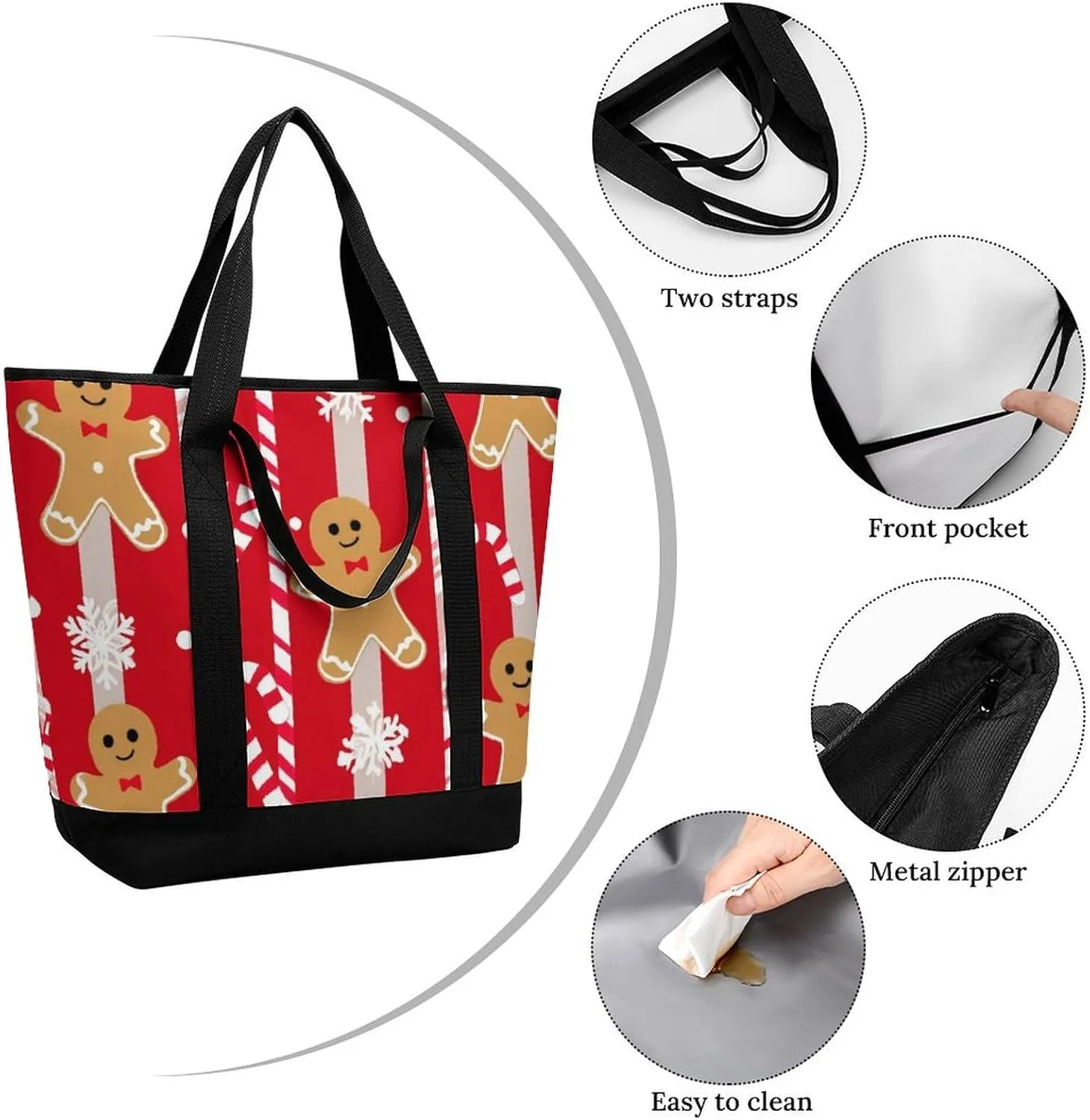 Fashionable Commuter Tote Bag Large Insulated Work Handbag