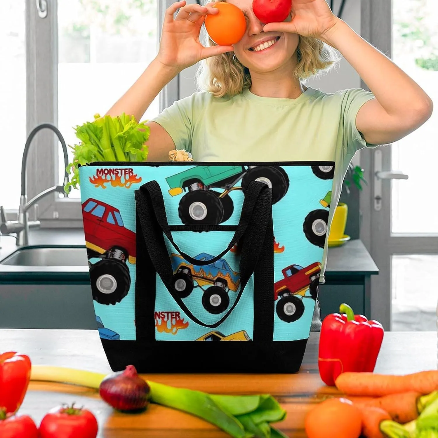 Fashionable Large Thermal Tote Bag Insulated Work/Commute Bag For Women & Men