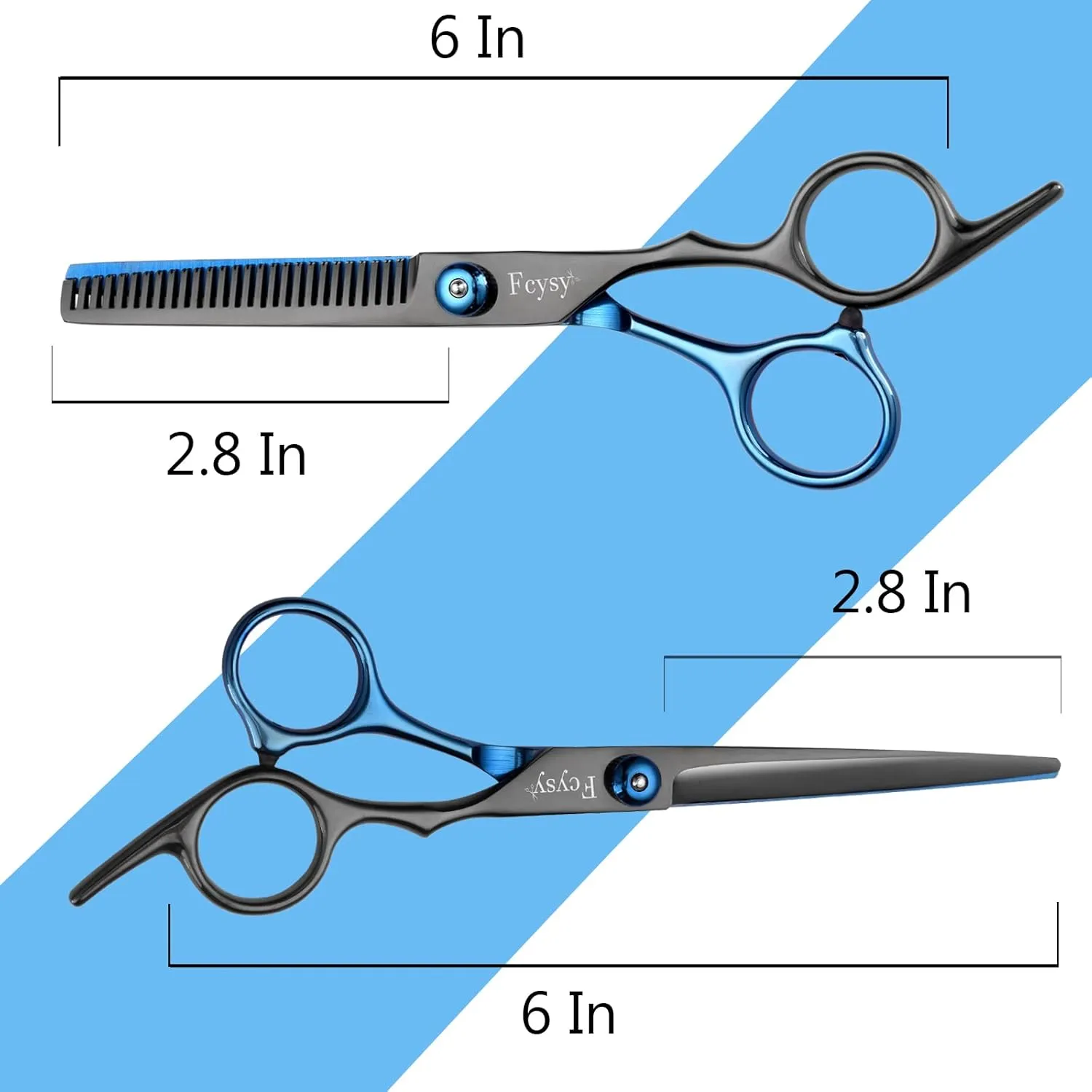 Fcysy Professional Barber Scissors Kit - Thinning Shears for Hair Cutting, Blending & Trimming, Wig Styling Scissors, Barber Accessories