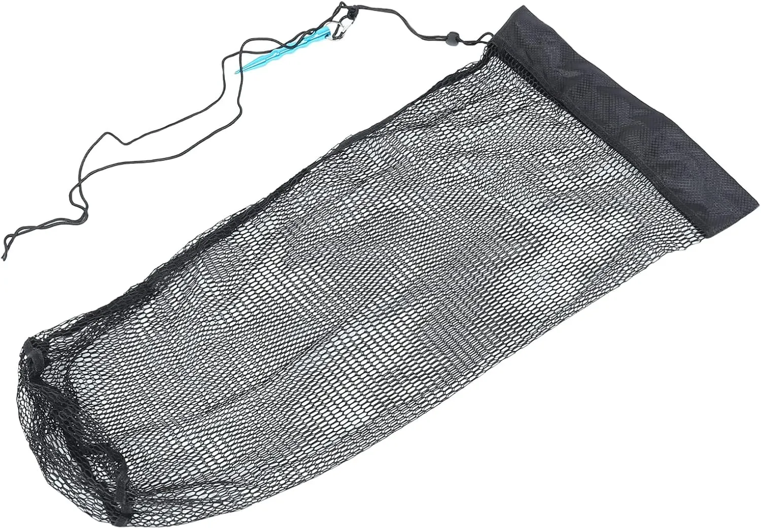 Fishing Bag Fish Collection Bag Nylon Fishing Net Fishing Basket Mesh Fish Fin Snorkel Net Bag Fish Cage Fishing Keep Net with Storage Bag for Fishing Gear 1Pc Black