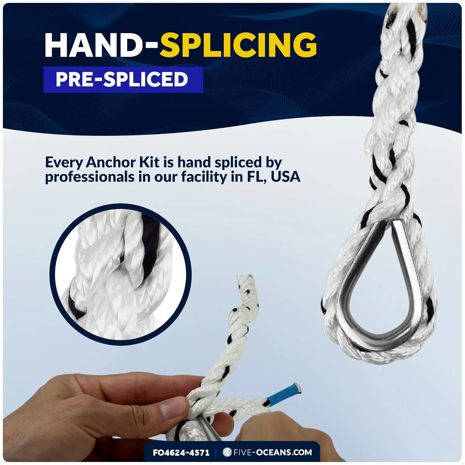 Five Oceans Fluke Boat Anchor, Galvanized Steel, Slip Ring, Heavy-Duty Boat Anchors for Kayak, Dinghy, Paddleboard, Canoe, Personal Watercraft - Multiple Sizes