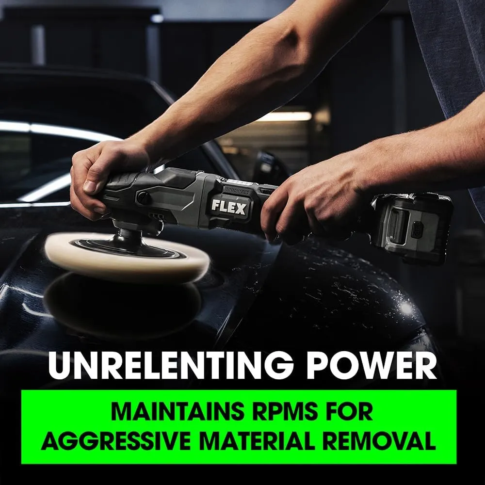 FLEX 24V Brushless Cordless Rotary Polisher Kit with (2) 5.0Ah Lithium Battery and 160W Fast Charger - FX3311-2C
