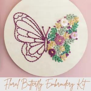 Floral DIY Wood Embroidery Kit from The HNB House