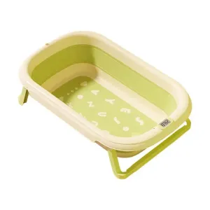 Folding Portable Newborn Bathtub Silicone Non-Slip Shower Bathtub Showering Supplies With Rubber Anti-Slip Pad For Bathroom