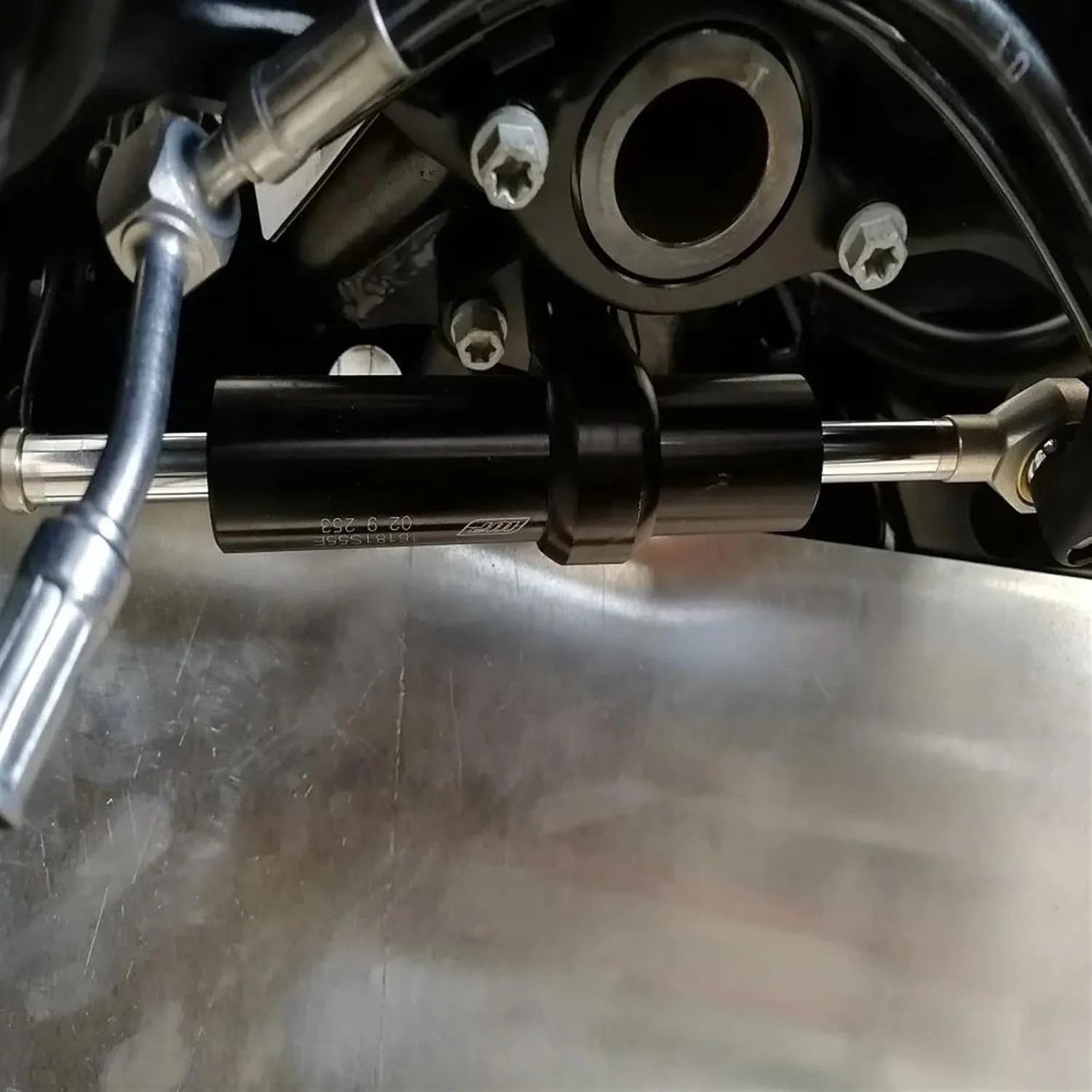 for Y┐amaha YZF R1 YZF R6 YZF-R25 YZF R15 YZF R125 YZF-R125 WGP Aluminum Motorcycle Adjustable Steering Stabilizer Damper Damping(250mm)