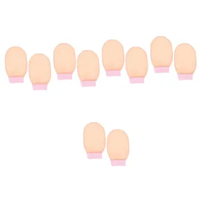 FRCOLOR 10pcs Exfoliating Shower Mitts Wear-resistant Body Scrubbing Gloves for Skin Cleansing Soft Artificial for Home Hotel and Dormitory Use