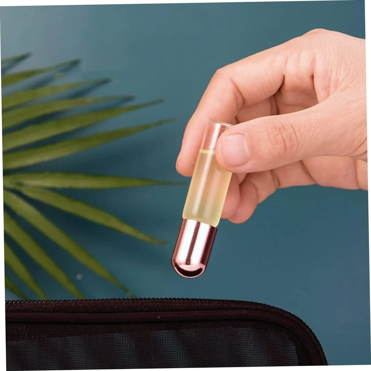 FRCOLOR 30pcs Refillable Glass Roller Bottles with Caps Leakproof Dispenser for Travel Portable Tiny Containers for Perfume and Oils